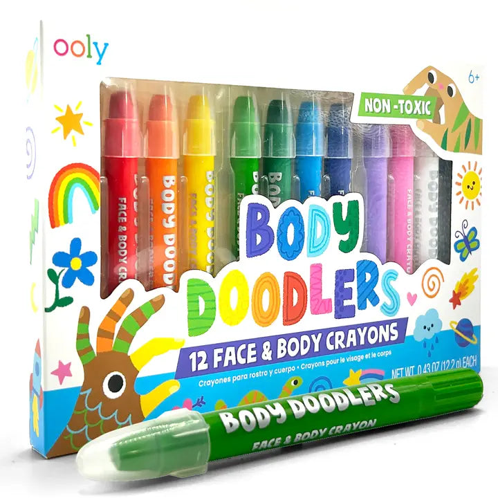 Ooly Body Doodlers Face and Body Crayons - Set of 12