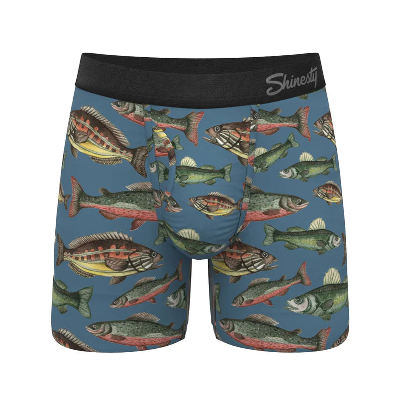 Shinesty The Catch of the Day | Fish Print Ball Hammock® Pouch Underwear With Fly
