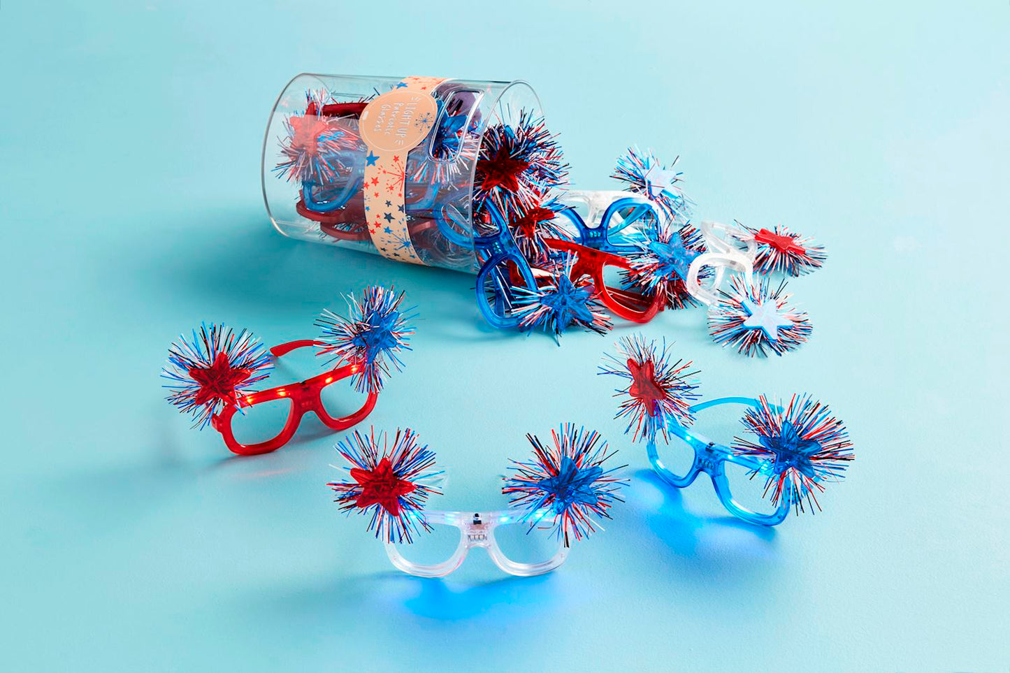 MUD PIE LIGHT-UP PATRIOTIC GLASSES