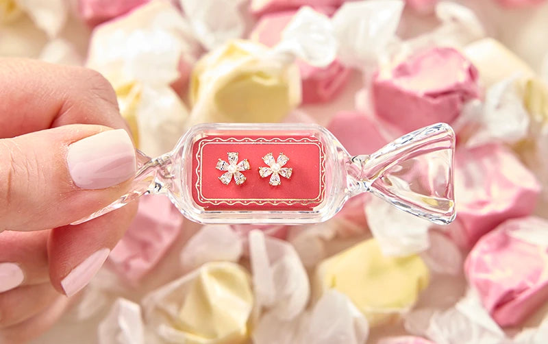 The Candy Dish Earrings - Bright Pink