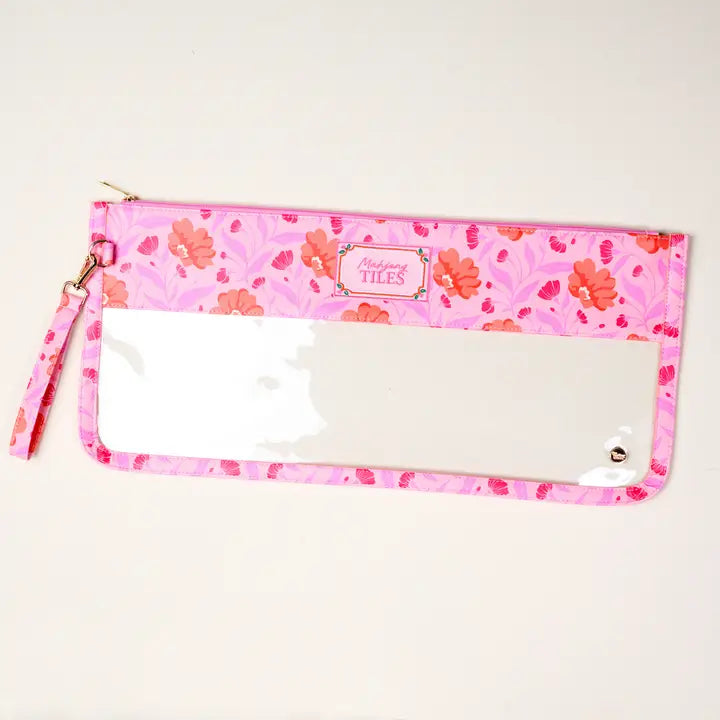 The Darling Effect Mahjong Tile Keeper Pouch–Poppin' Petals Hot Pink