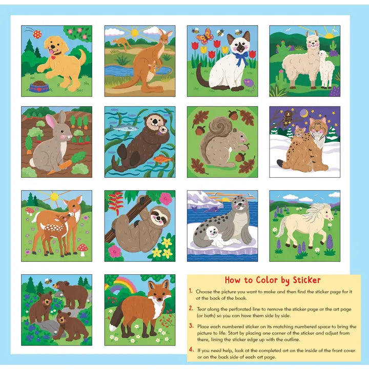 My First Color-By-Sticker Book -- Furry Friends