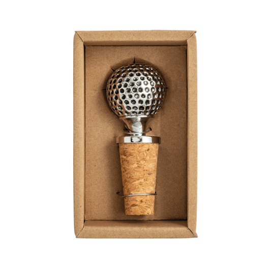 MUD PIE GOLF BALL METAL BOTTLE STOPPER