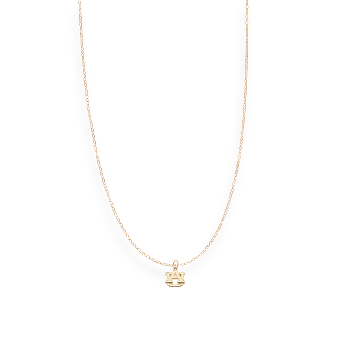 Beaded Blondes Auburn Logo Charm Necklace