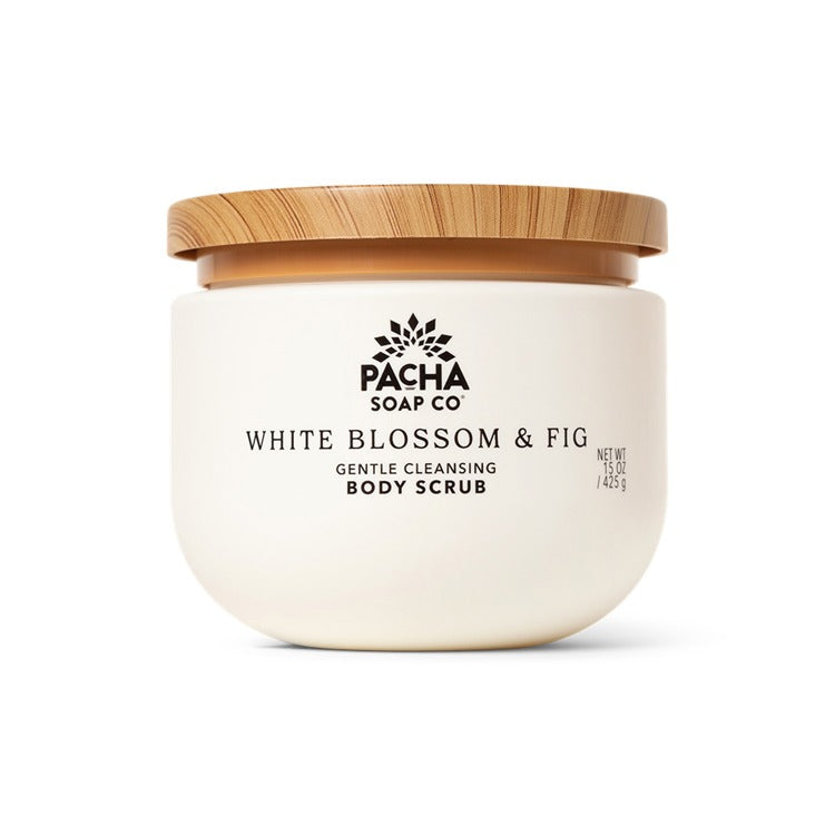 PACHA SOAP CO BODY SCRUB, WHITE BLOSSOM & FIG