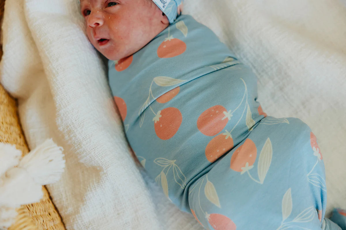 Copper Pearl Clementine Knit Swaddle Blanket