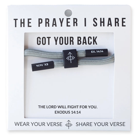 THE PRAYER I SHARE-Got Your Back, Christian Cord Bracelet
