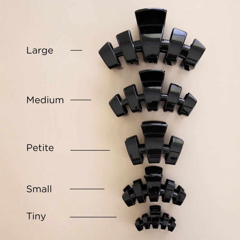Teleties Classic | Jet Black | Petite | Claw Clip