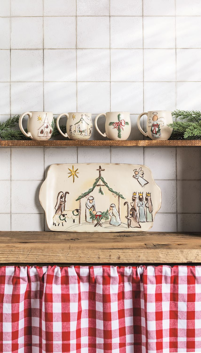 MUD PIE NATIVITY PLATTER