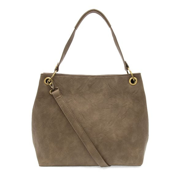 Joy Susan Jem Bucket Shoulder Bag-Dark Taupe