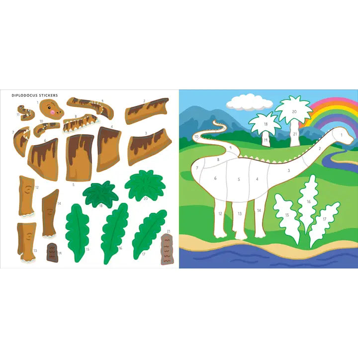 My First Color-By-Sticker Book -- Dinosaurs