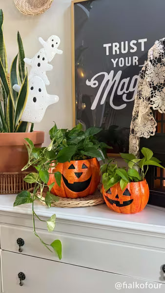 MUD PIE MACHE JACK-O-LANTERN TREAT BUCKETS