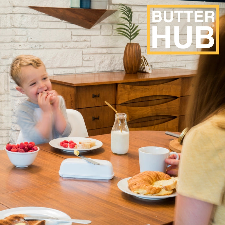 Butter Hub Magnetic Butter Dish-White