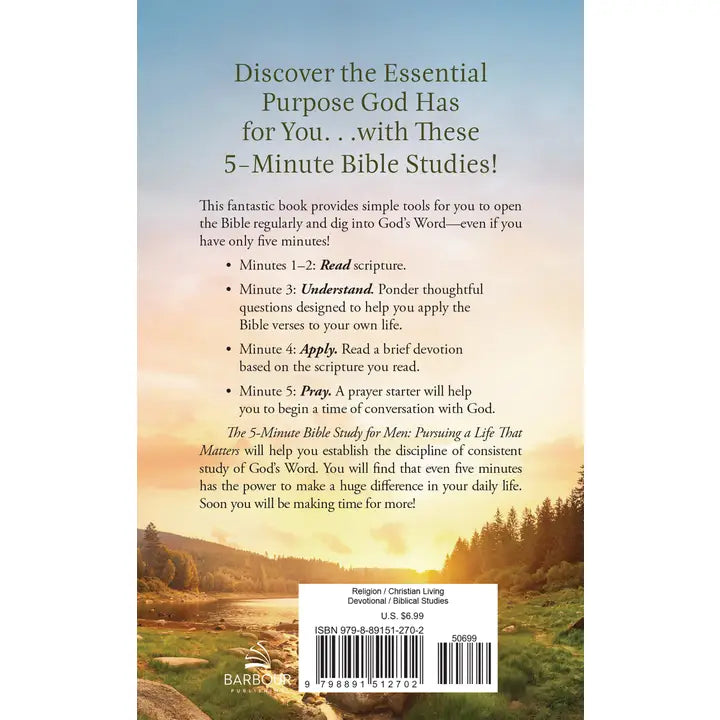 The 5-Minute Bible Study For Men: Pursuing A Life That Matters