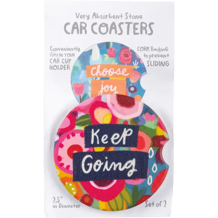 Primitives by Kathy Keep Going Car Coasters