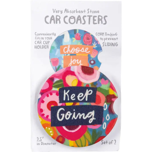 Primitives by Kathy Keep Going Car Coasters