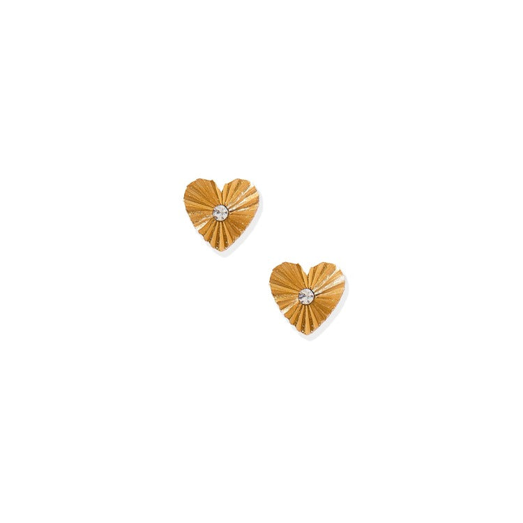 LINNY CO Screwback Stud Earrings - Andrea Heart