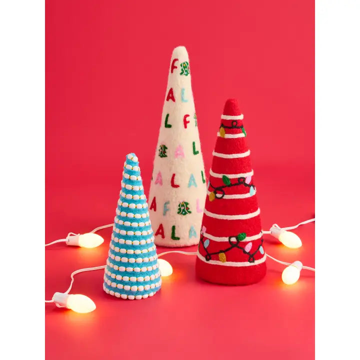 Shiraleah "Fa La La"/String Lights Decorative Trees, Multi
