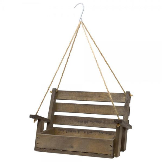 Songbird Essentials Brown Hanging Porch Swing Feeder