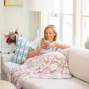 Laura Park Designs Brooks Avenue Pink Fleece Blanket