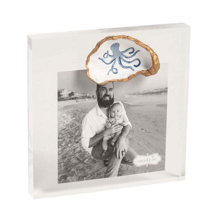 MUD PIE Octopus Acrylic Oyster Shell Frame