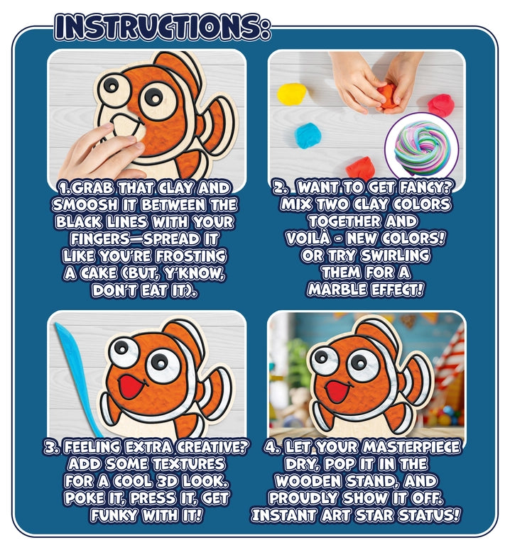 Splat Planet Sea Life Clay Colouring Kit