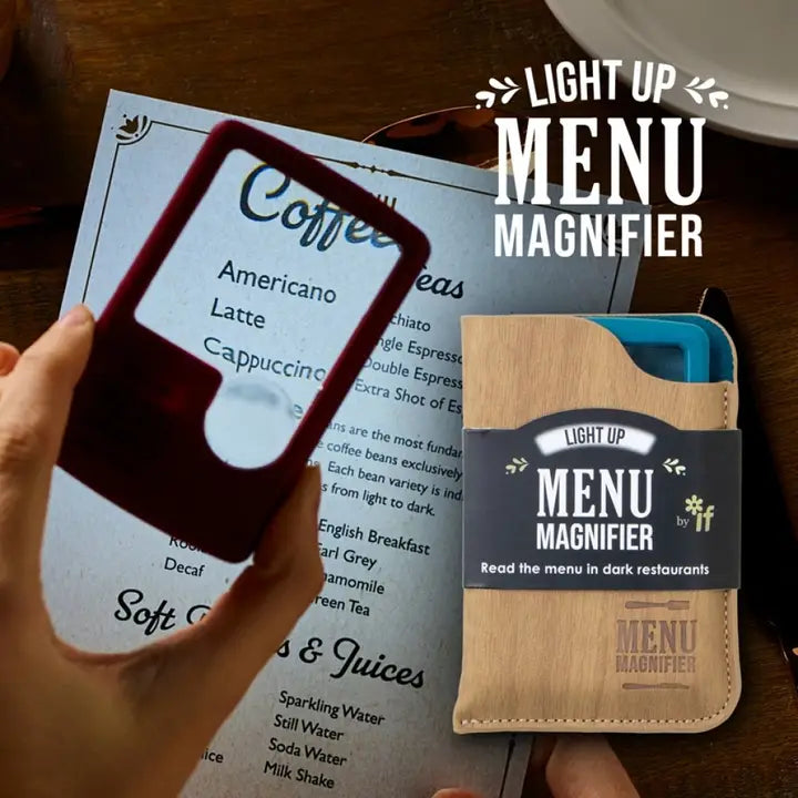if USA Light Up Menu Magnifier-Wine