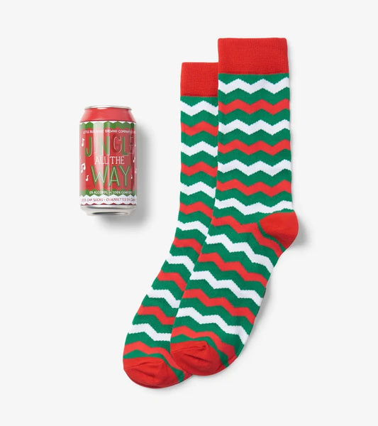 little BLUE HOUSE Jingle All The Way Beer Can Socks