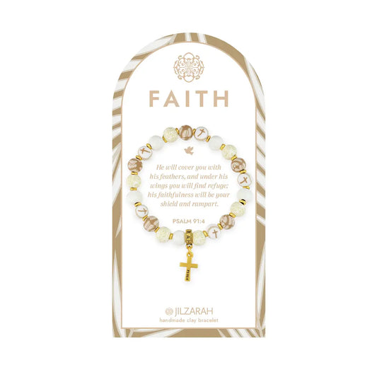 Jilzarah Ivory Palm Faith Bracelet