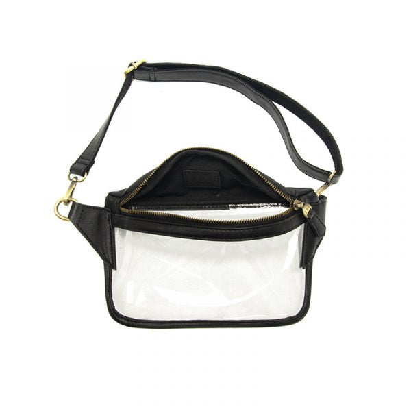 Joy Susan Clear Sylvie Sling Belt Bag-Black