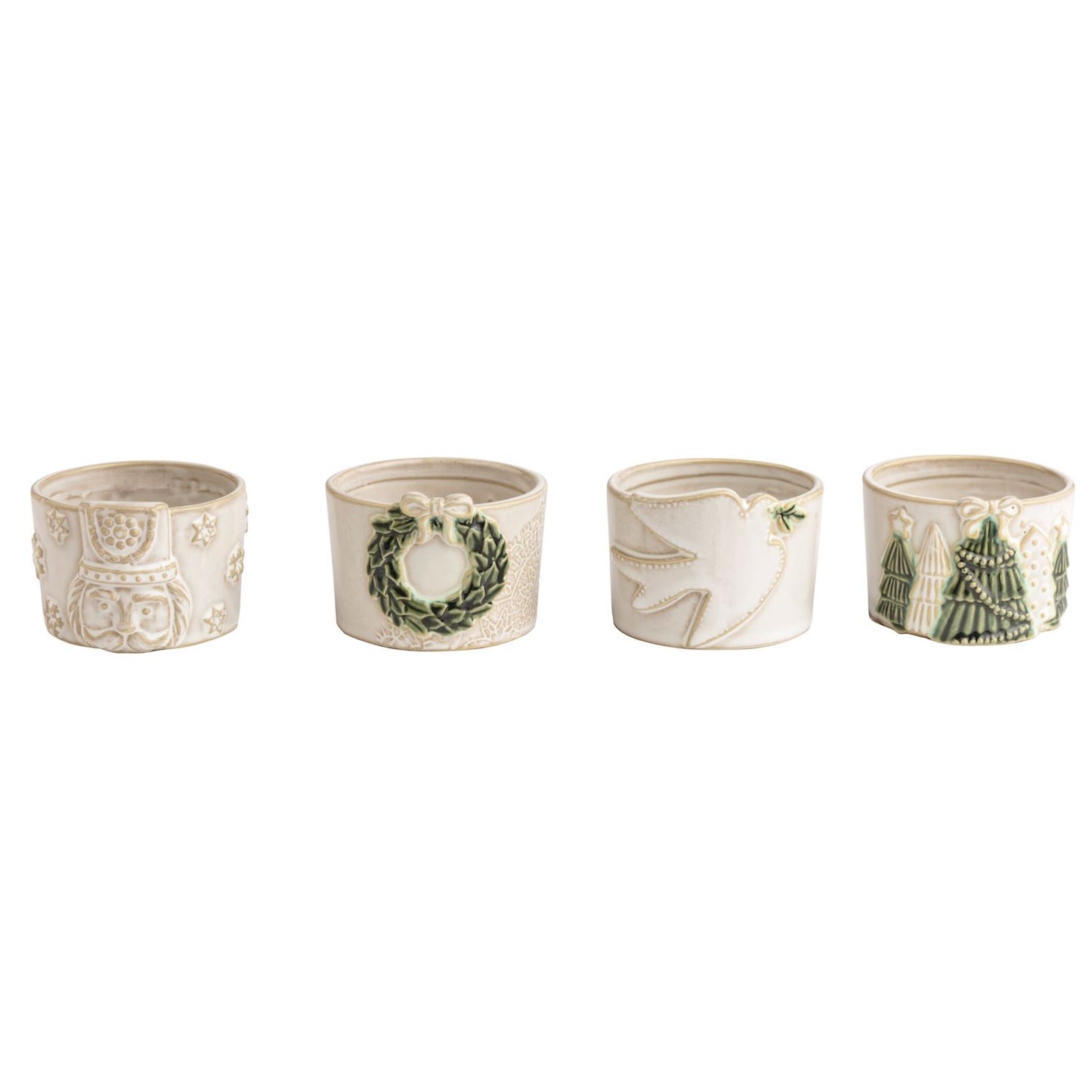 MUD PIE WHITE CHRISTMAS TIDBIT DISHES