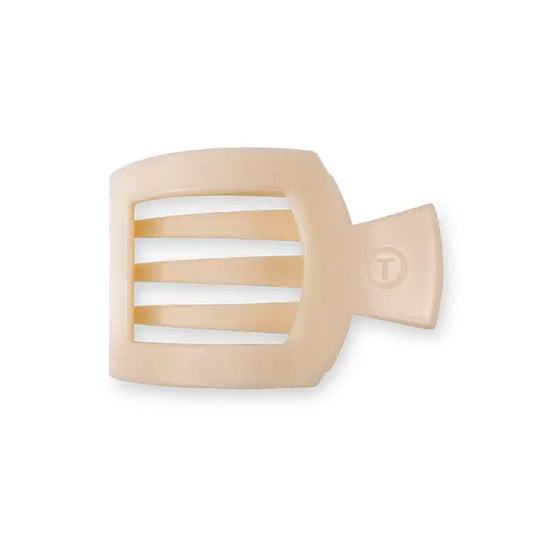 Teleties Almond Beige Small Flat Square Clip