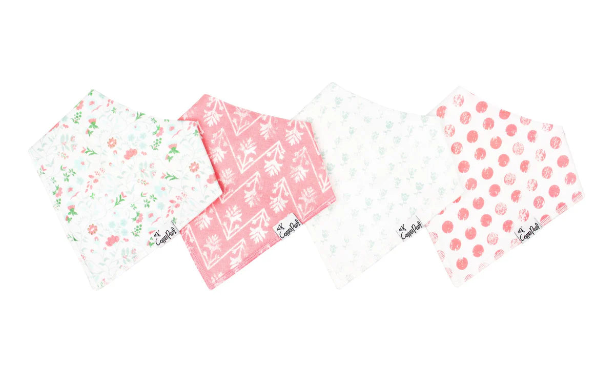 Copper Pearl Claire Baby Bandana Bib Set (4-pack)