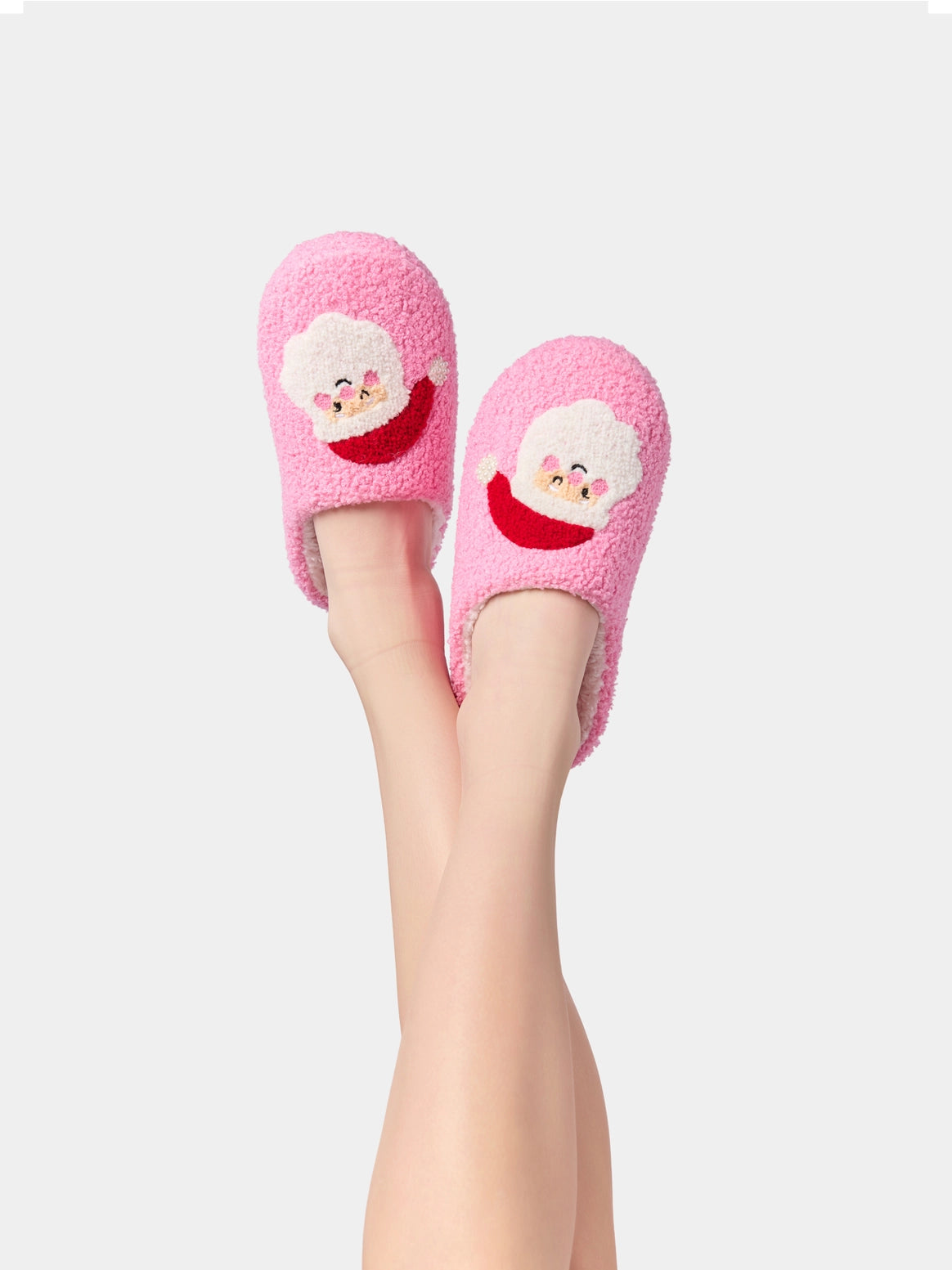 Shiraleah Jolly Santa Slippers, Pink