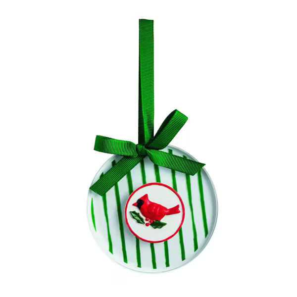 MUD PIE CARDINAL ACRYLIC DISC ORNAMENT