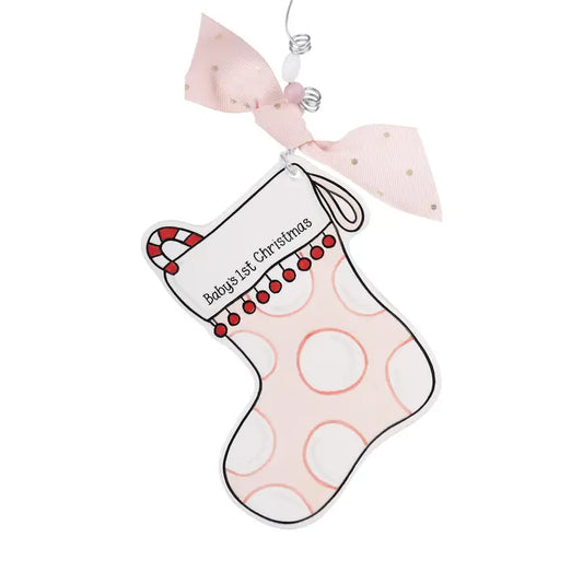 Glory Haus Pink Stocking Flat Ornament