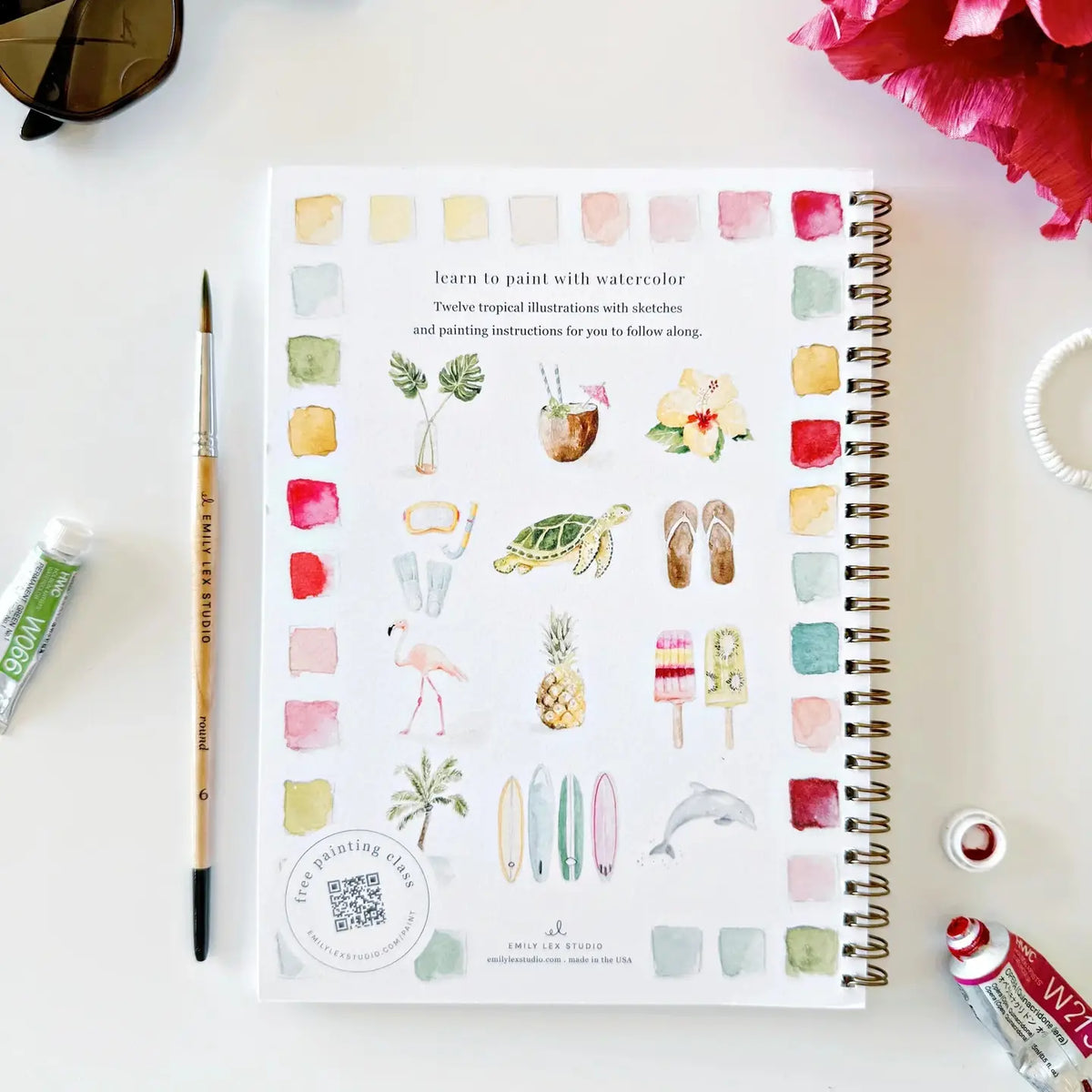 Emily Lex Studio Tropical Watercolor Workbook