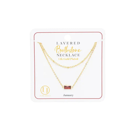 Laura Janelle Layered Birthstone Necklace