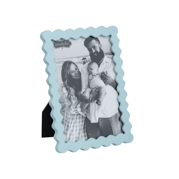 MUD PIE RECTANGLE BLUE WOOD FRAME