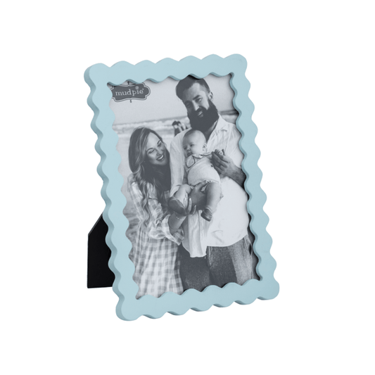 MUD PIE RECTANGLE BLUE WOOD FRAME
