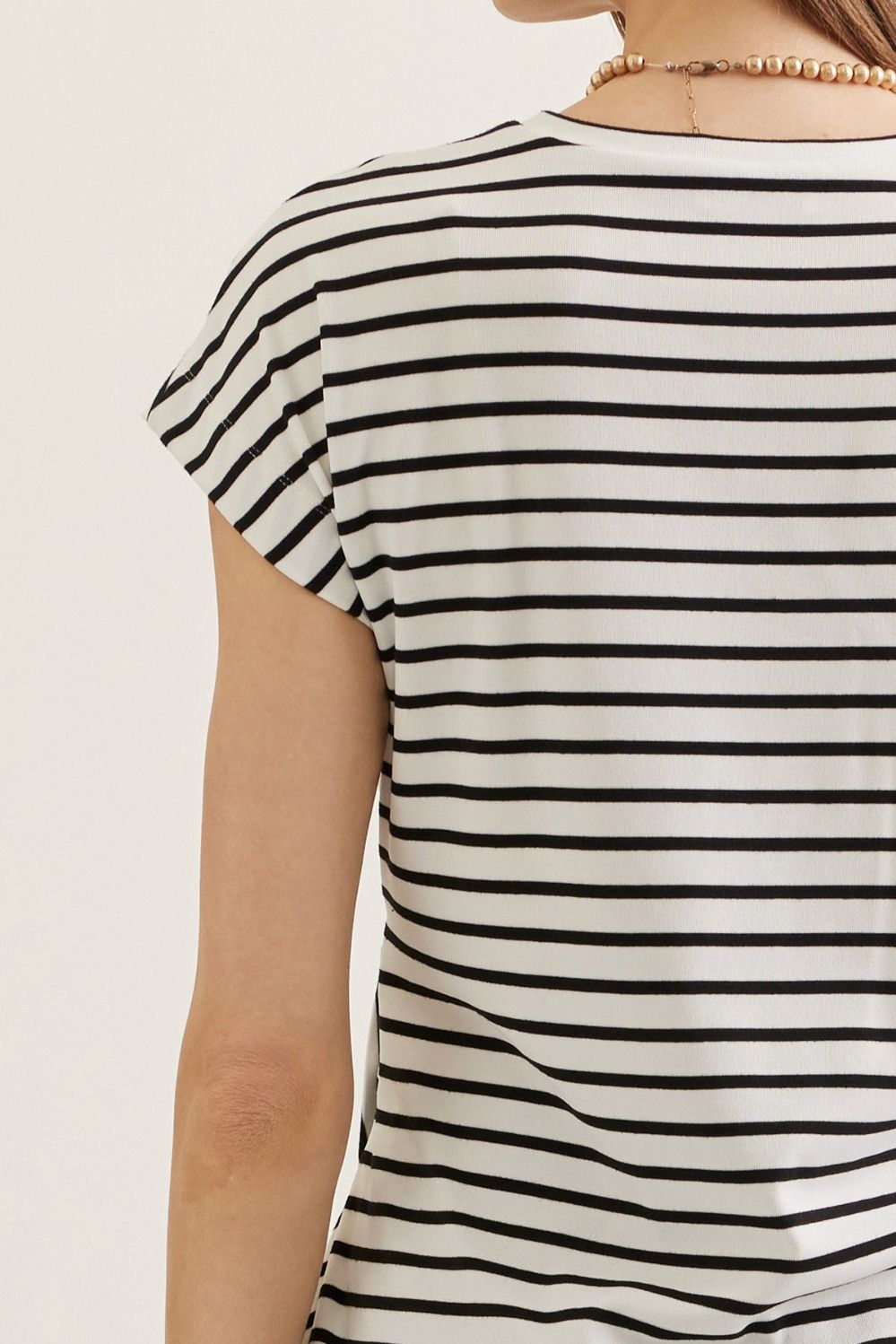 Entro Striped Cap Sleeve Top