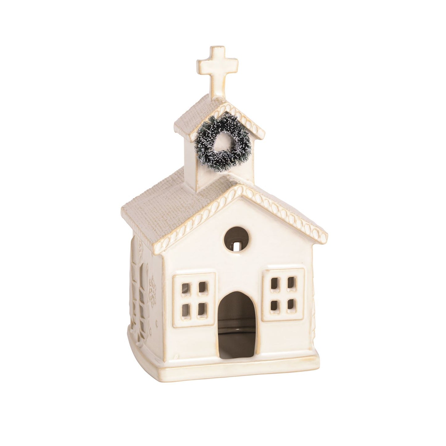 MUD PIE MED CERAMIC CHURCH SITTER