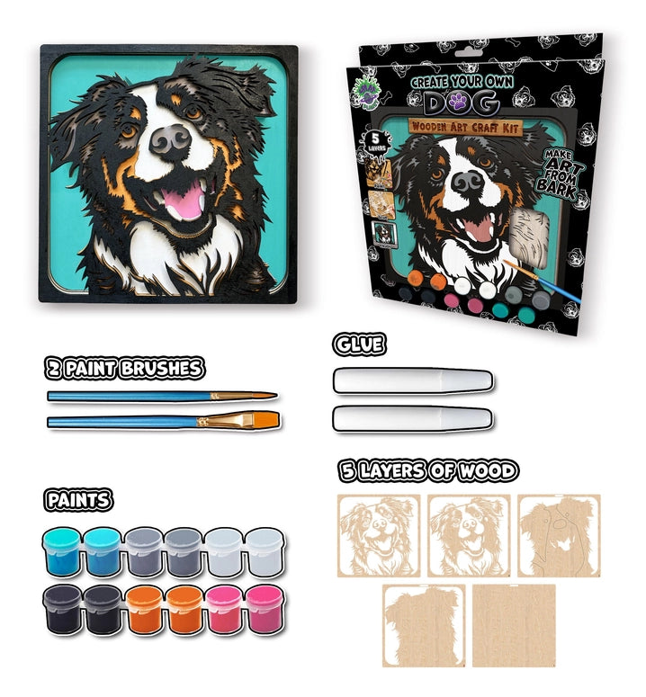 Splat Planet Wooden Dog Art Craft Kit