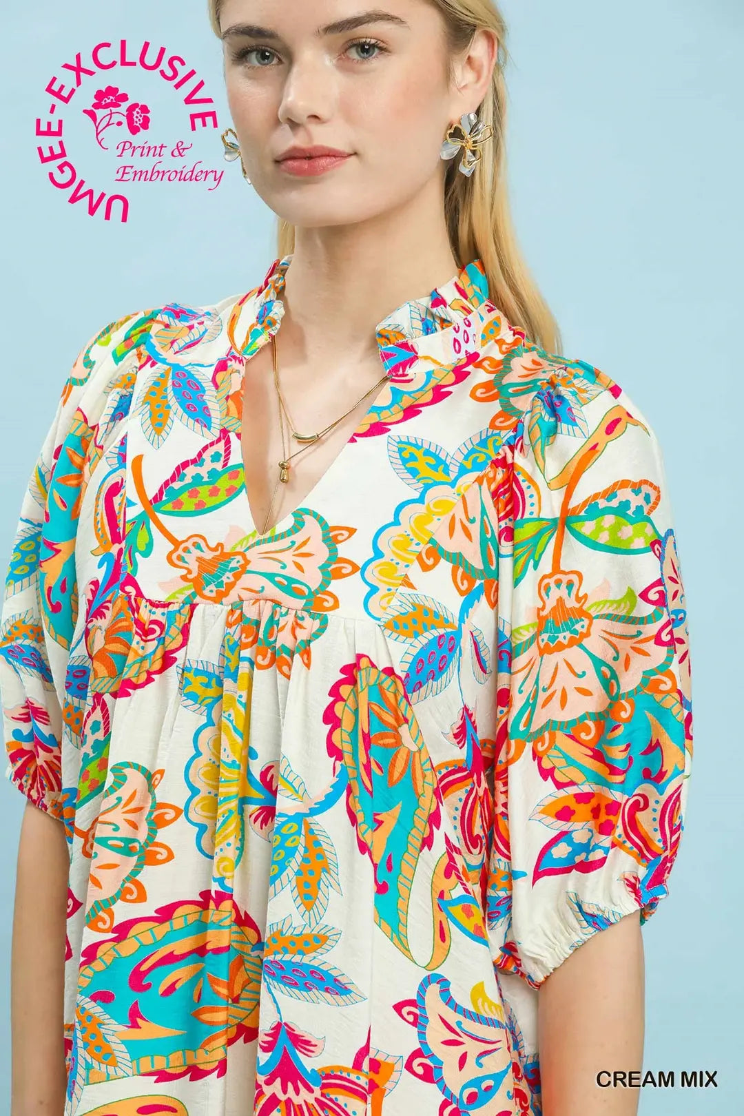 Umgee Paisley Print Dress