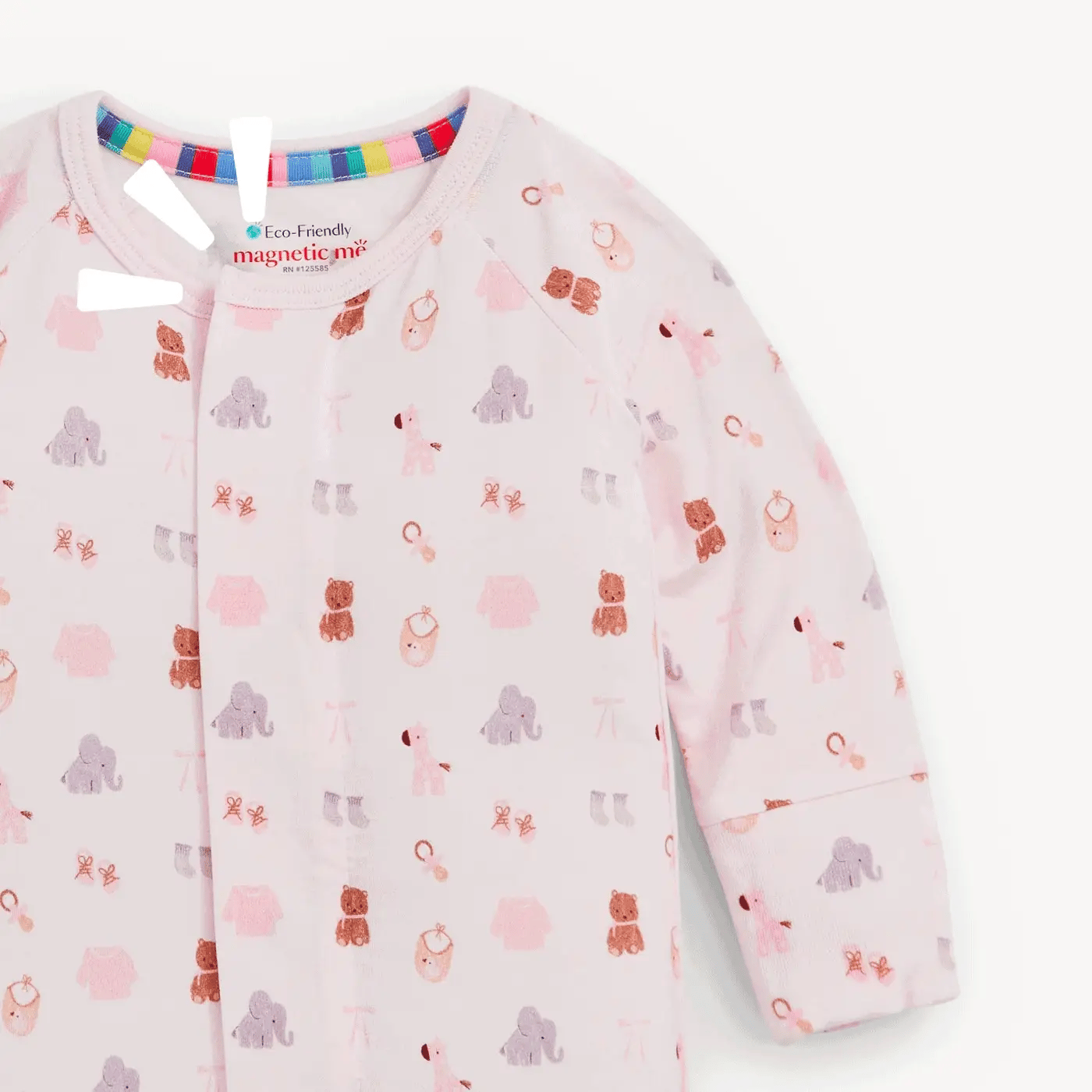 Magnetic Me Nursery Nostalgia Pink Modal Magnetic Footie
