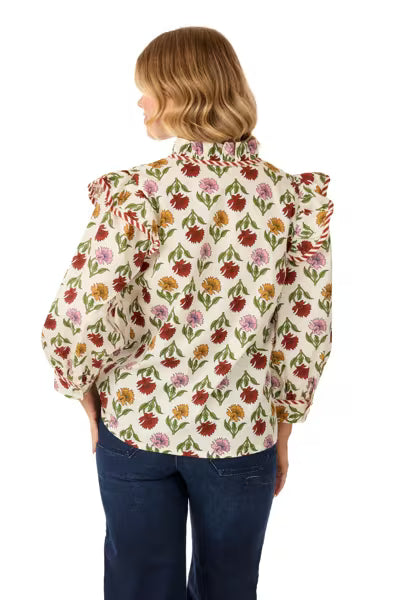 MUD PIE HARVEST BLOCK PRINT TOP