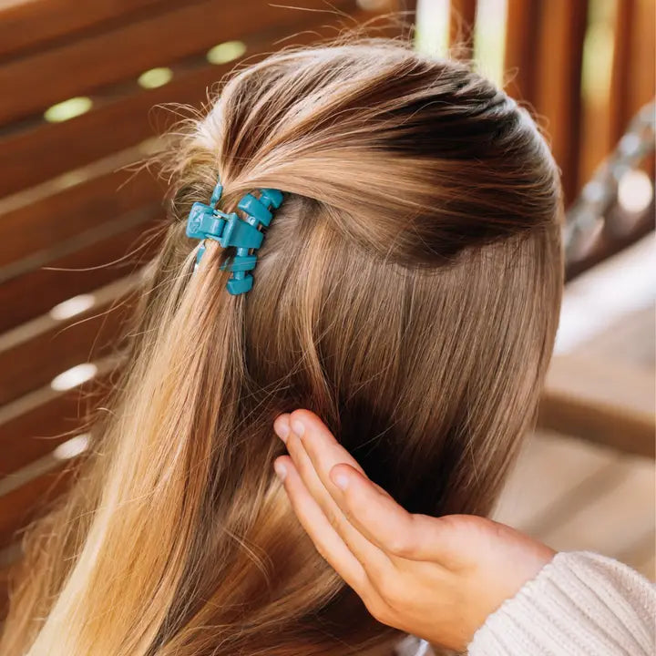 Teleties Classic Teal with It Tiny Claw Clip
