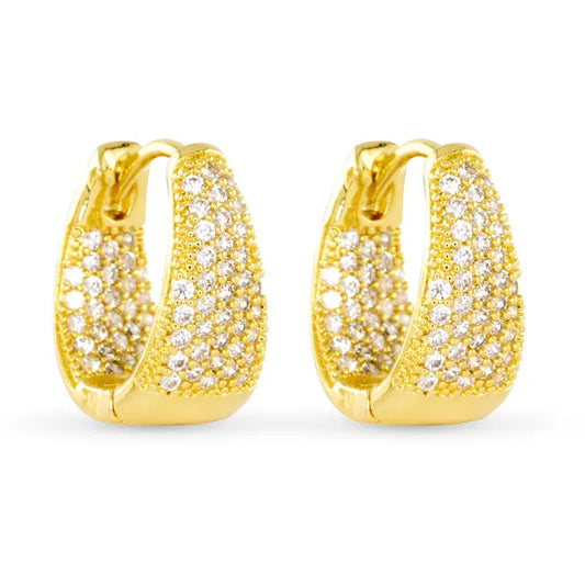 Amanda Blu Pave Hoop Earring - Gold