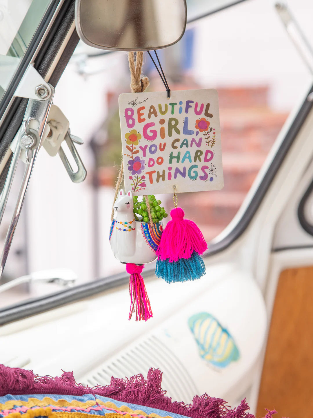 Natural Life Car Air Freshener-Beautiful Girl You Can Do Hard Things