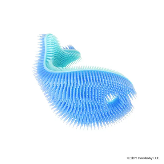 Innobaby Silicone Bath Scrub / Fun Fish Shape Brush / Baby Bath Toy-Blue